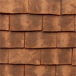 Flat tiles from MH Range orange shade dark finish
