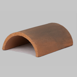 Clay half rounded ridge