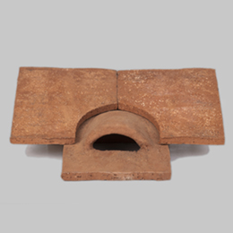 3-piece clay ventilation tile