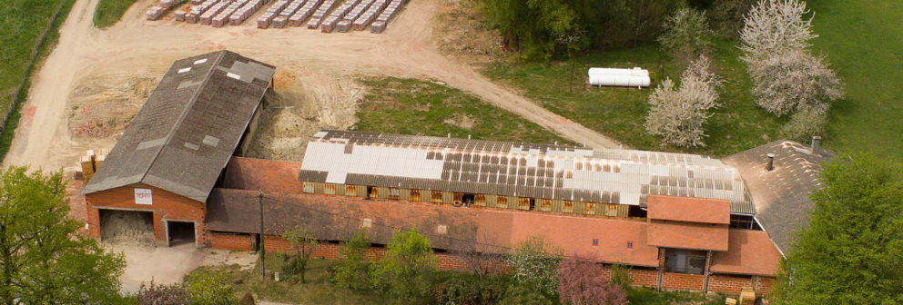 Top view of the Aupeix tile factory